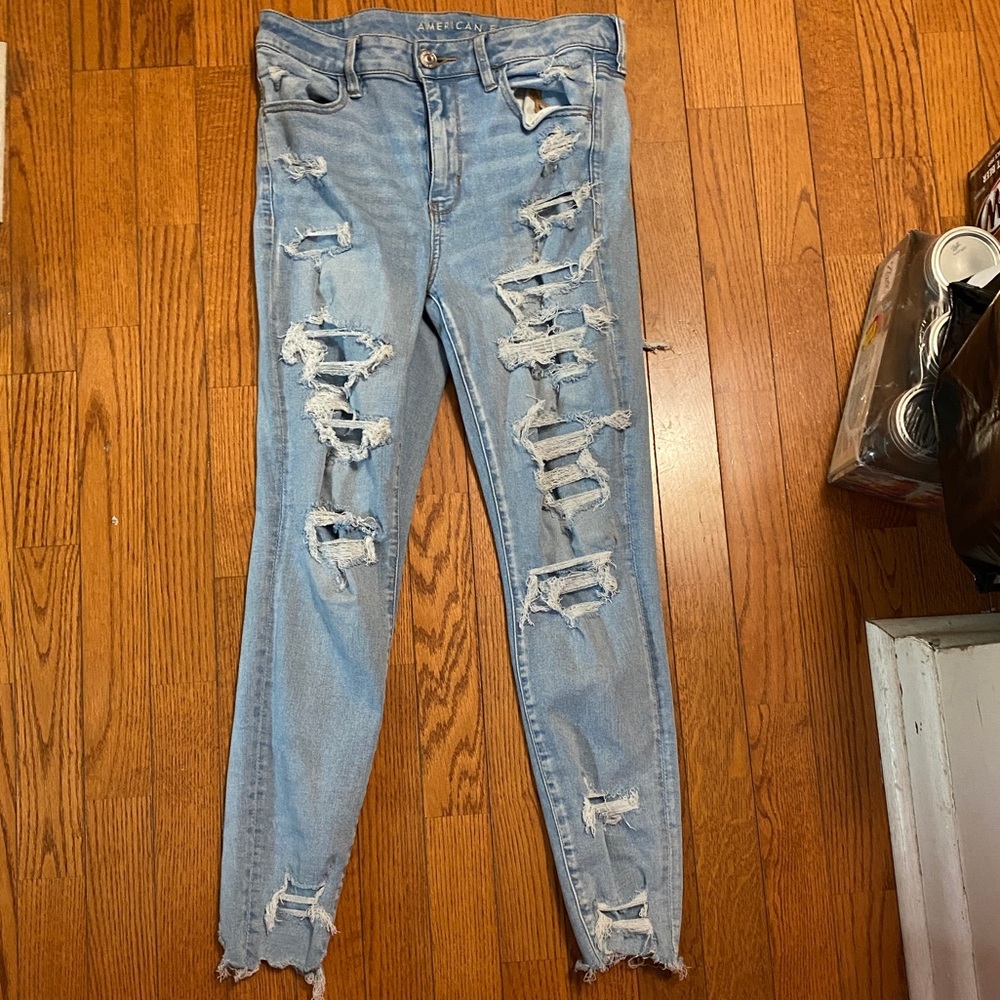 America Eagle Ripped Jeans high rise jegging